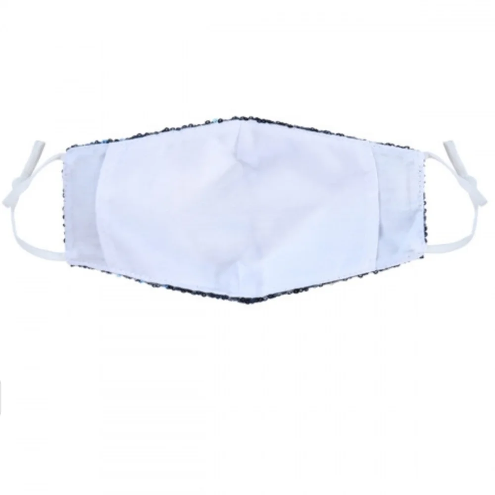 Navy Blue Sequin Covid Face Mask